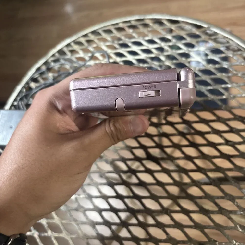 Nintendo DS Lite Handheld & Charger Coral Pink Screen Issues See Pics Tested